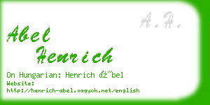 abel henrich business card